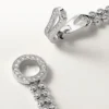 Agrafe-Armband, Diamanten im Brillantschliff, pavé-gefasst