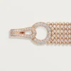 Agrafe-Armband, kleines Modell, halb gepavé