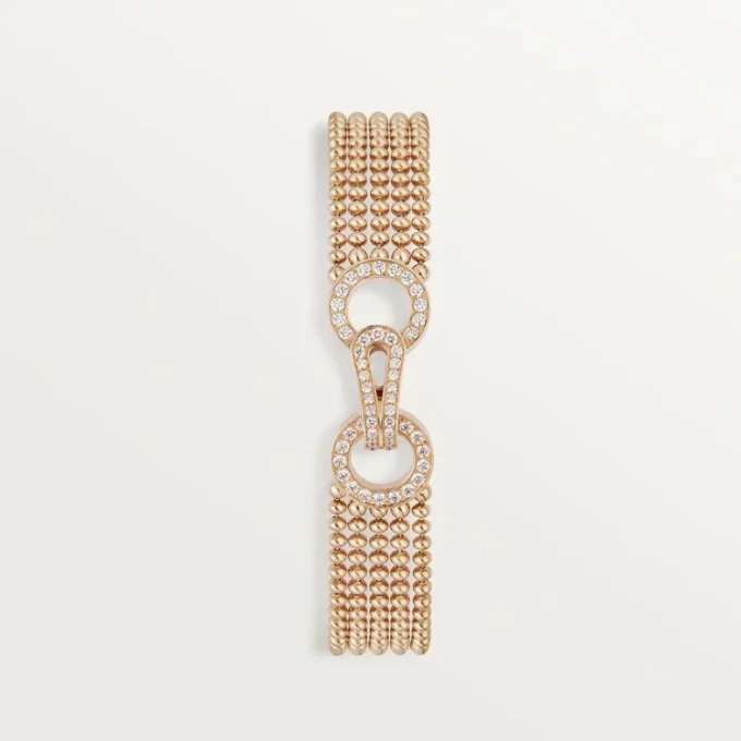 Agrafe-Armband, kleines Modell, halb gepavé
