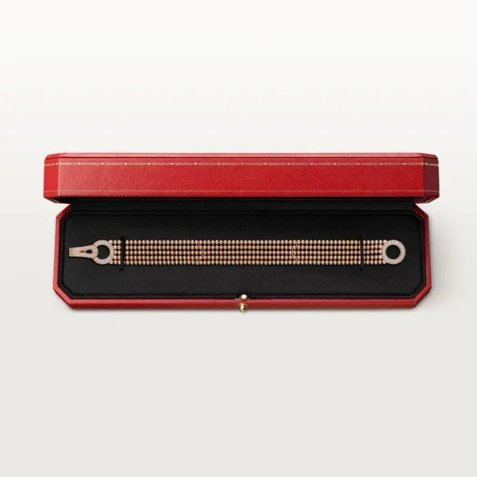 Agrafe-Armband, kleines Modell, halb gepavé