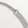 Agrafe-Halskette, Diamanten im Brillantschliff, Pavé