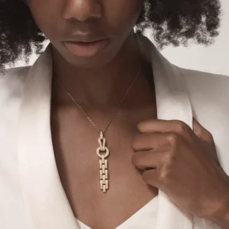 Agrafe-Halskette – Roségold, Diamanten – Cartier
