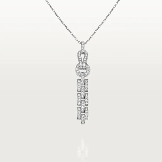 Agrafe-Halskette – Weißgold, Diamanten – Cartier