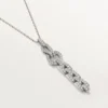 Agrafe-Halskette – Weißgold, Diamanten – Cartier