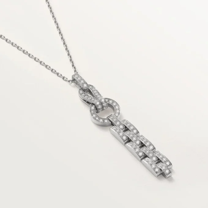 Agrafe-Halskette – Weißgold, Diamanten – Cartier