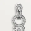 Agrafe-Ohrringe, Diamanten im Brillantschliff, pavé-gefasst