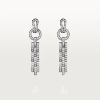 Agrafe-Ohrringe – Weißgold, Diamanten – Cartier