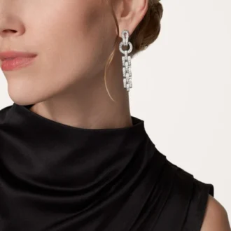 Agrafe-Ohrringe – Weißgold, Diamanten – Cartier