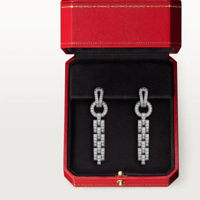 Agrafe-Ohrringe – Weißgold, Diamanten – Cartier