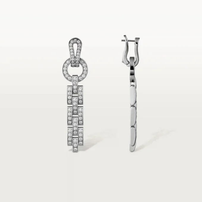Agrafe-Ohrringe – Weißgold, Diamanten – Cartier