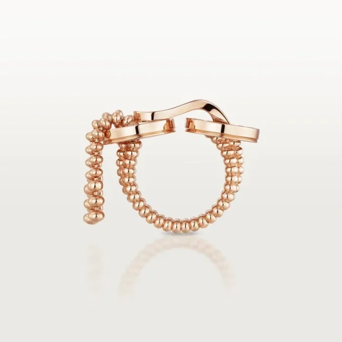 Agrafe-Ring, halb pavé-besetzt