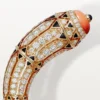 Armbänder „Geometrie & Contrastes“, Koralle, pavé