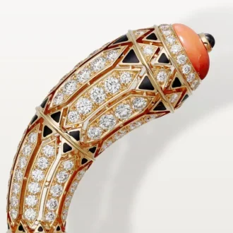 Armbänder „Geometrie & Contrastes“, Koralle, pavé