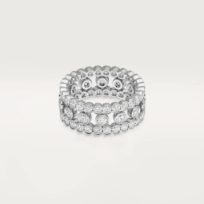 Broderie-Ring von Cartier, dreireihig, Diamanten