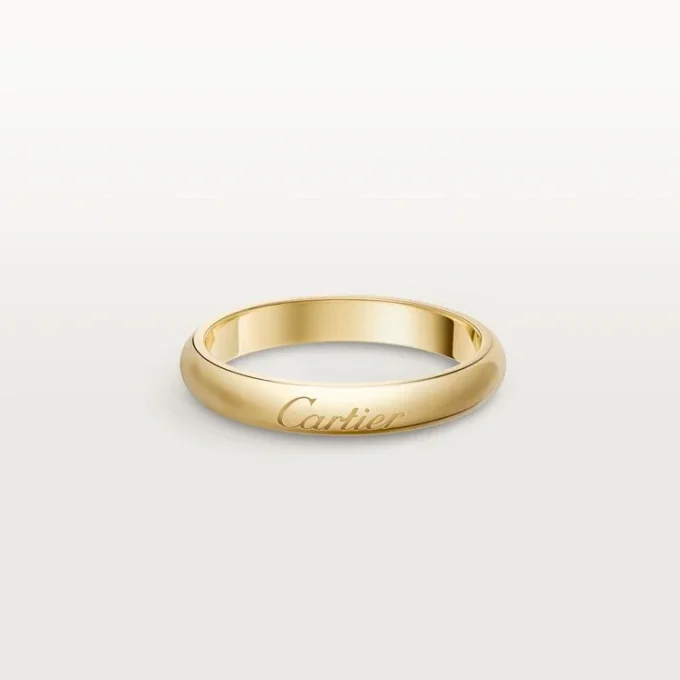 C de Cartier Ehering, 3 mm breit