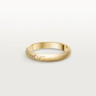 C de Cartier Ehering, 3 mm Breite, 1 Diamant