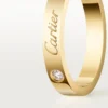 C de Cartier Ehering, 3 mm Breite, 1 Diamant