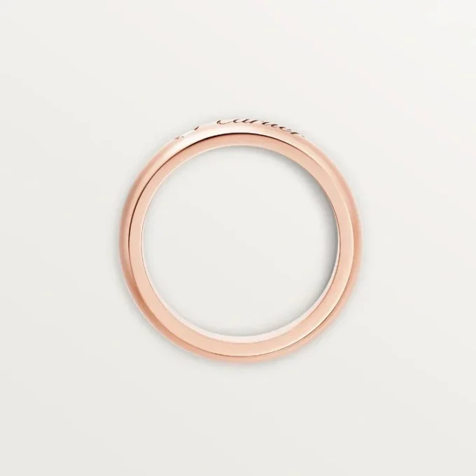 C de Cartier Ehering, 4 mm Breite, 1 Diamant