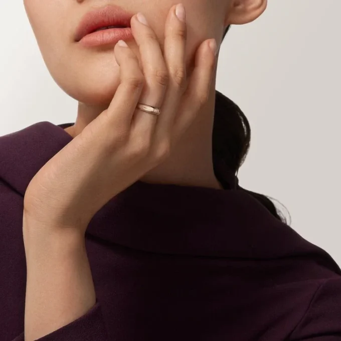 C de Cartier Ehering, 4 mm Breite