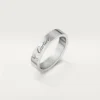 C de Cartier Ehering – Platin, Diamant – Cartier