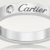 C de Cartier Ehering – Platin, Diamant – Cartier
