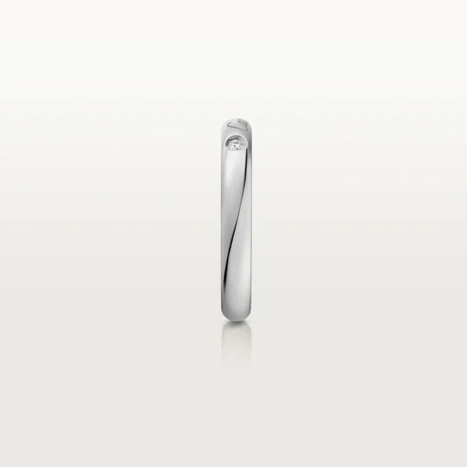 C de Cartier Ehering – Platin, Diamant – Cartier