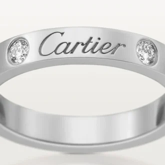 C de Cartier Ehering – Platin, Diamanten – Cartier