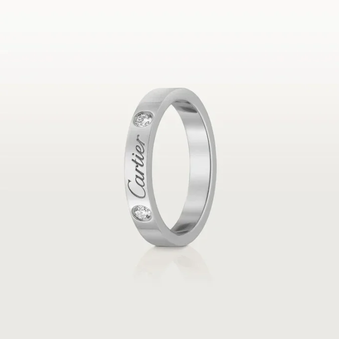C de Cartier Ehering – Platin, Diamanten – Cartier