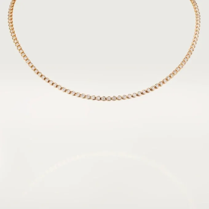C de Cartier Essential Lines Halskette, Diamanten im Brillantschliff