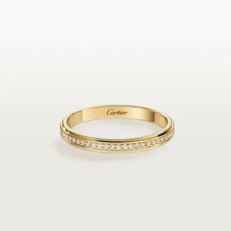 Cartier D’amour Ehering, 2,3 mm breit, pavé-besetzt