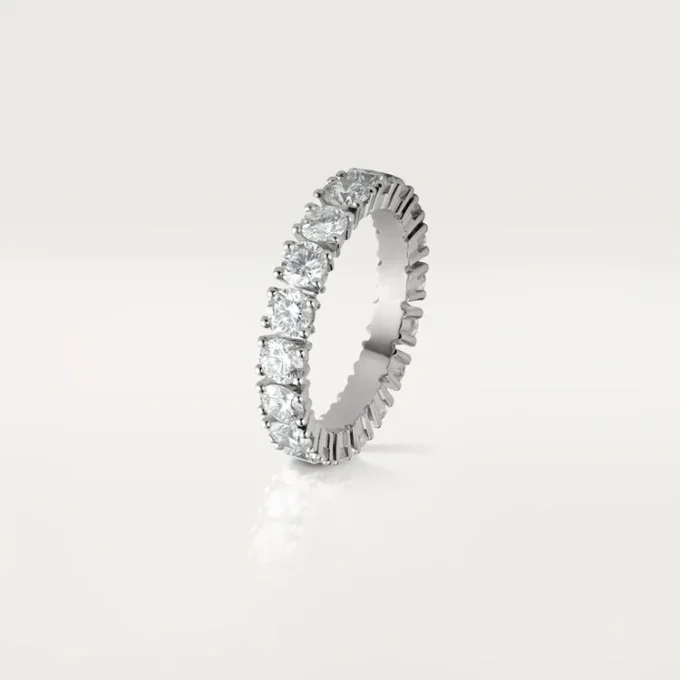 Cartier Destinee Ehering, 4,1 mm breit, pavé-besetzt