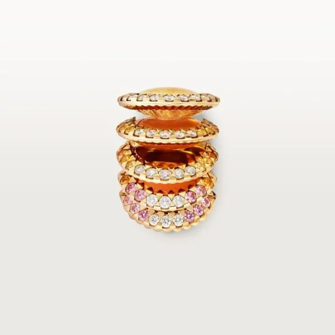 Cartier Libre Polymorph Ring, Chalcedon, Diamanten