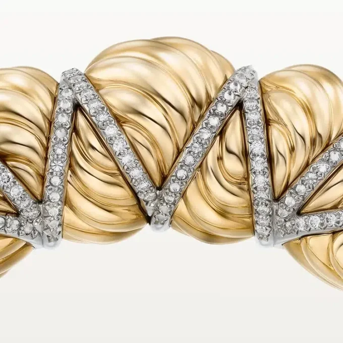 Cartier Libre Tressage Armband, Diamanten