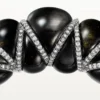 Cartier Libre Tressage Armband, Obsidian, Diamanten