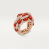 Cartier Libre Tressage Ring, Koralle