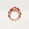 Cartier Libre Tressage Ring, Koralle