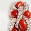 Cartier Libre Tressage Ring, Koralle