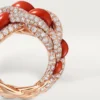 Cartier Libre Tressage Ring, Koralle