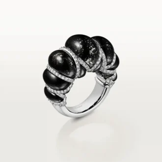 Cartier Libre Tressage Ring, Metaquartzit, Diamanten