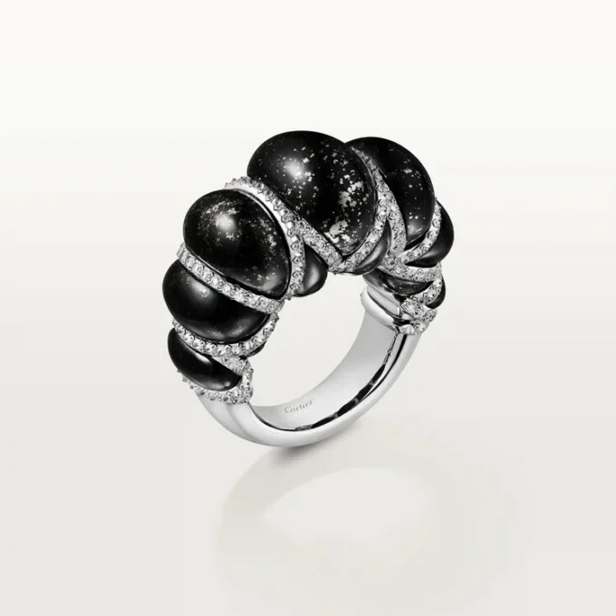 Cartier Libre Tressage Ring, Metaquartzit, Diamanten