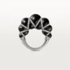 Cartier Libre Tressage Ring, Obsidian, Diamanten