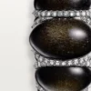 Cartier Libre Tressage Ring, Obsidian, Diamanten