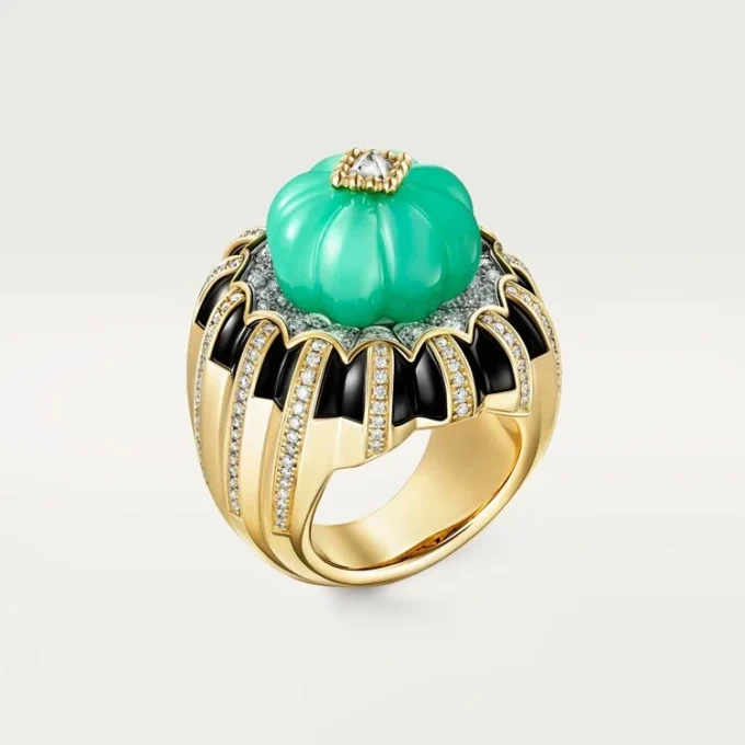 Cartier Libre Tuttitutti Ring, Chrysopras, Diamanten