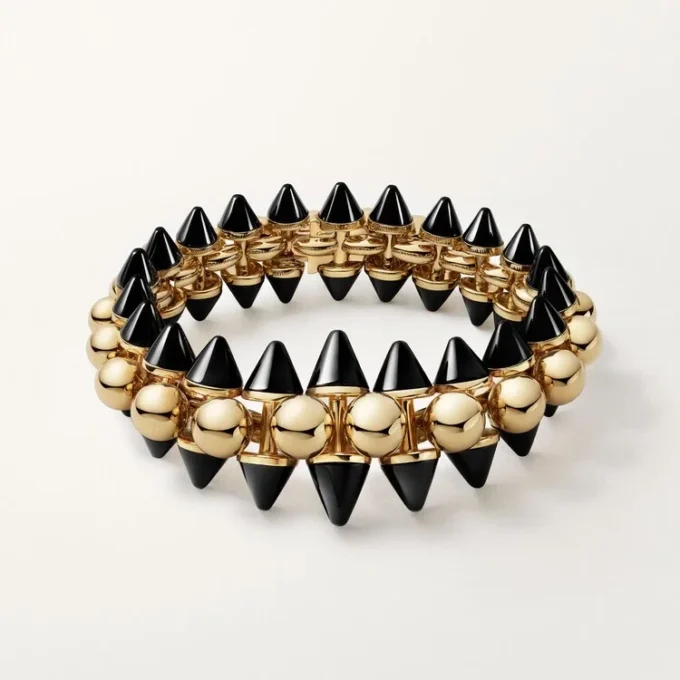Clash de Cartier Armband, flexibel, extragroßes Modell, Onyx