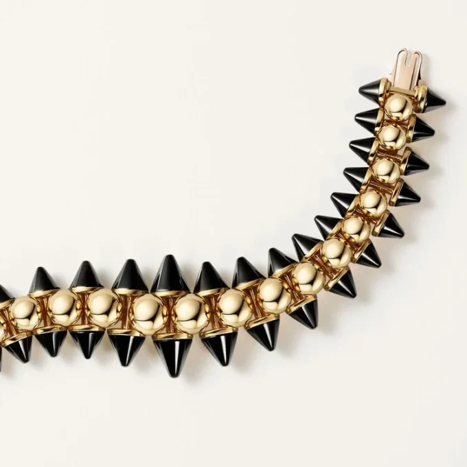 Clash de Cartier Armband, flexibel, extragroßes Modell, Onyx