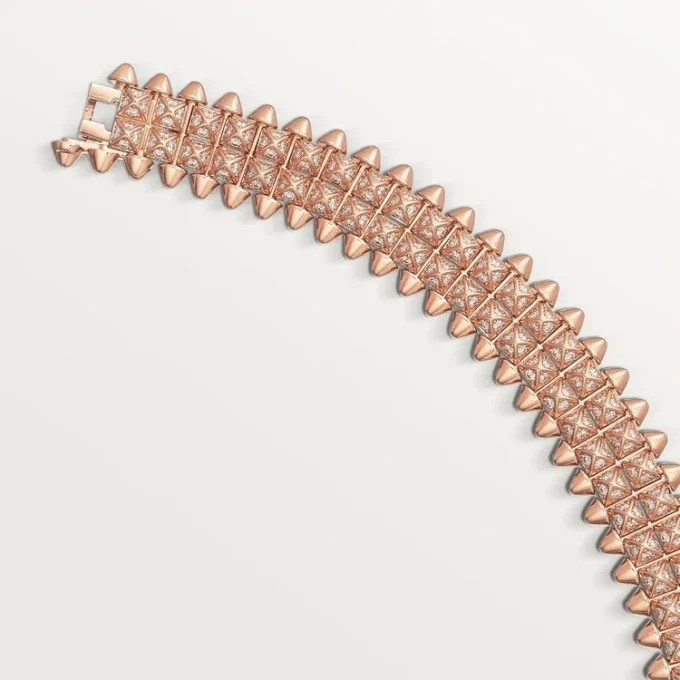Clash de Cartier Armband, flexibel, zweireihig, pavé-besetzt