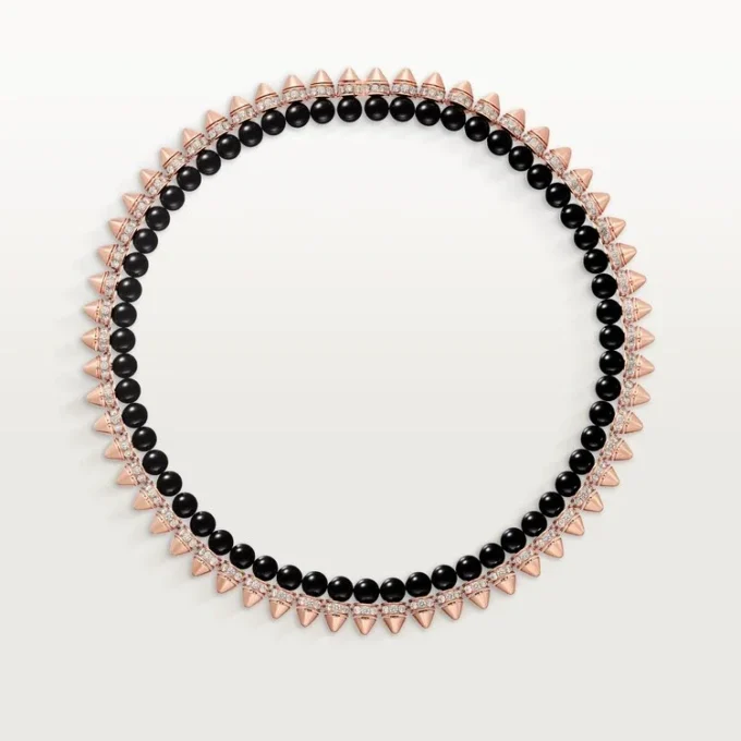 Clash de Cartier Halskette, flexibel, Onyx, extragroßes Modell, Diamanten