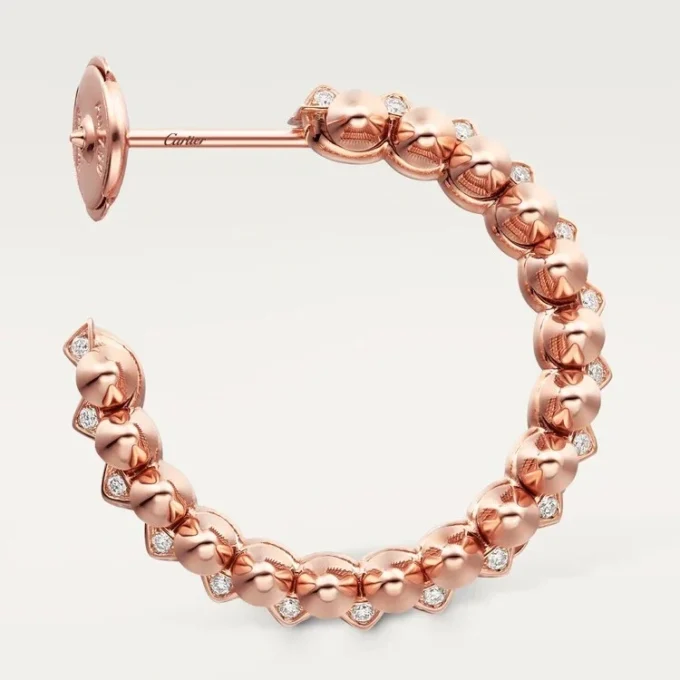 Clash de Cartier Ohrringe, kleines Modell, pavé-besetzt