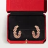 Clash de Cartier Ohrringe, kleines Modell, pavé-besetzt