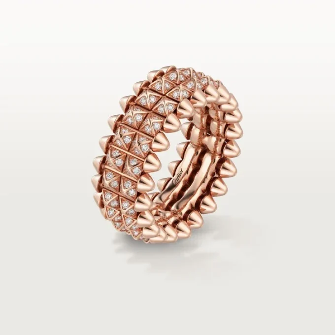 Clash de Cartier Ring, doppelreihig, pavé-gefasst
